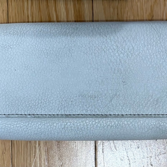 Michael Kors Jet Set Slim Flap Wallet  Cream Off-White Pebbled Leather AS IS - Picture 2 of 11